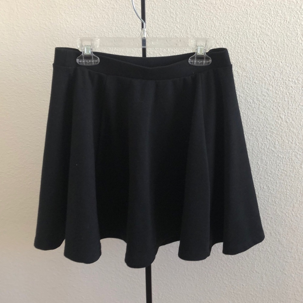 Plain black circle skirt